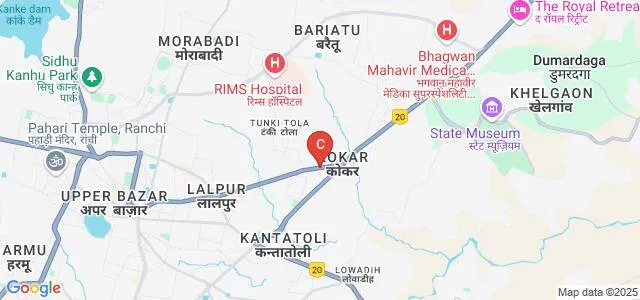 Ram Lakhan Singh Yadav College, Ranchi Map
