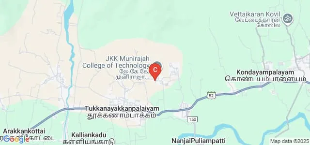 Annai JKK Sampoorani Ammal Polytechnic College, Thookkanaickenpalayam Map