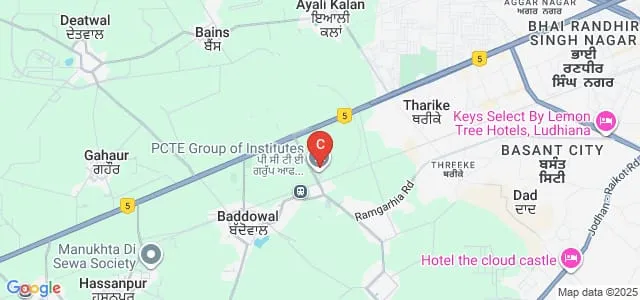 PCTE Group of Institutes, Ludhiana Map