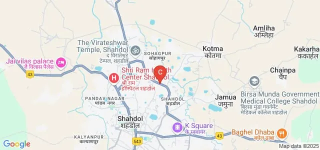 Vivekanand Paramedical College, Shahdol Map