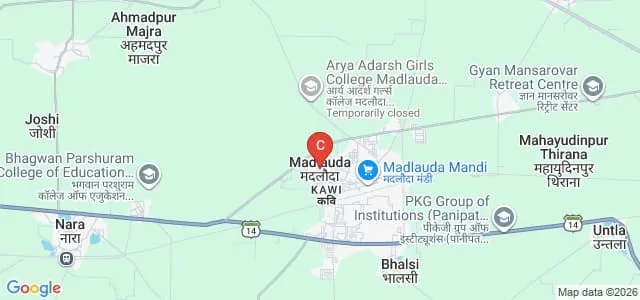 Arya Adarsh Girls College, Panipat Map