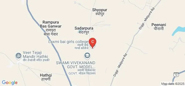 Laxmi Bai Mahila Mahavidyalaya, Tonk Map