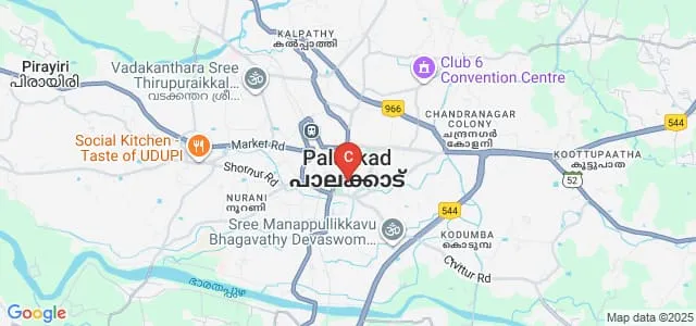 Crescent School of Nursing, Palakkad Map