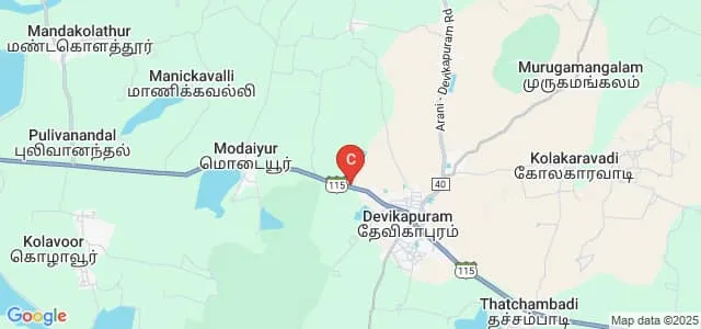 Annamalaiar College of Engineering, Tiruvannamalai Map