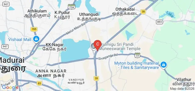 Community Science College and Research Institute, Tamil Nadu Agricultural University, Madurai Map