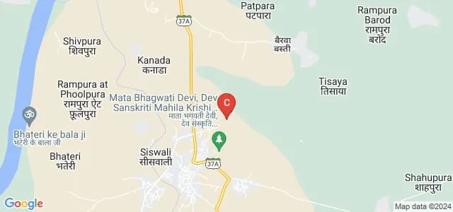 Mata Bhagwati Devi, Dev Sanskriti Mahila Krishi Mahavidhalaya, Baran Map