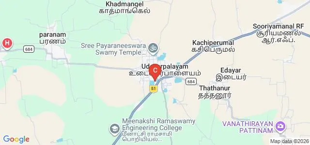 Meenakashi Ramasamy College of Education, Ariyalur Map