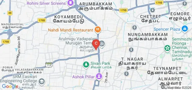 SRM Institute of Science and Technology, Vadapalani Campus Map