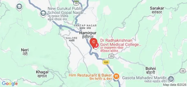 Dr Radhakrishnan Government Medical College, Hamirpur Map