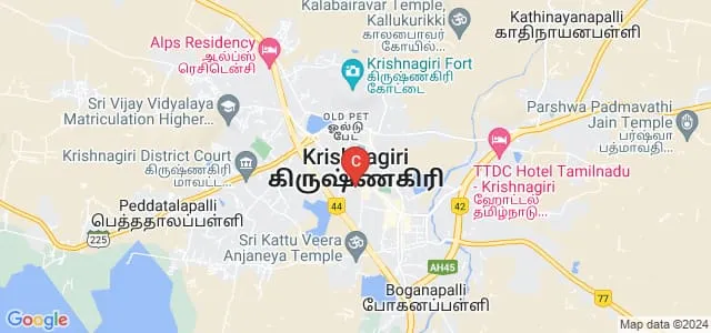 Arignar Anna College, Krishnagiri Map