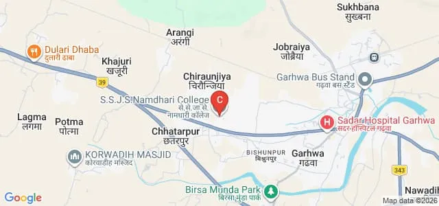 SSJS Namdhari College, Garhwa Map
