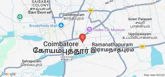 Angappa College of Arts and Science, Coimbatore Map