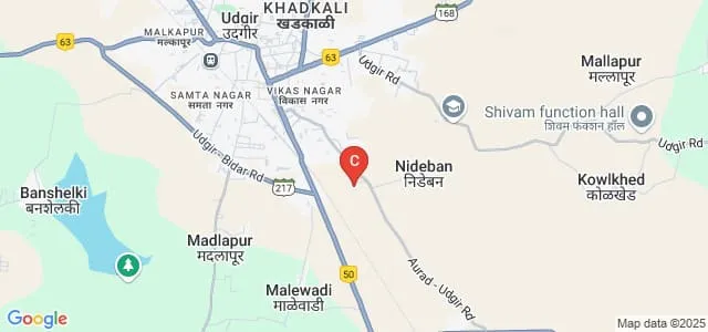 Kai Bapusaheb Patil Ekambekar Mahavidyalaya, Udgir Map