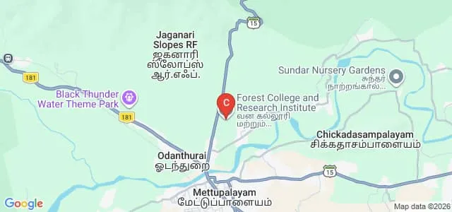 Forest College and Research Institute, Mettupalayam Map