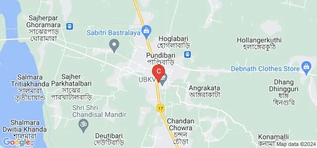 Faculty of Technology, Uttar Banga Krishi Viswavidyalaya, Pundibari Map