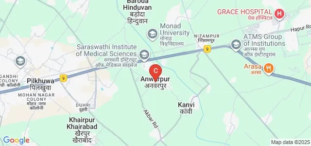 Saraswathi College of Nursing, Pilkhuwa Map