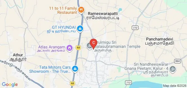 M Kumarasamy College of Education, Karur Map