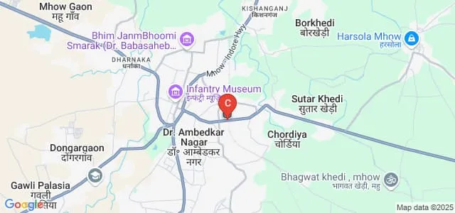 College of Veterinary Science and Animal Husbandry, Mhow Map