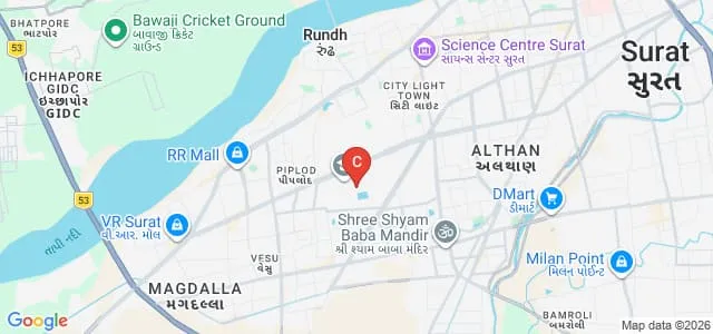 Department of Law, Veer Narmad South Gujarat University, Surat Map