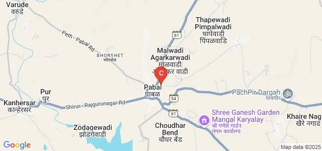 Shri Padmamani Jain Arts and Commerce College, Pabal Map