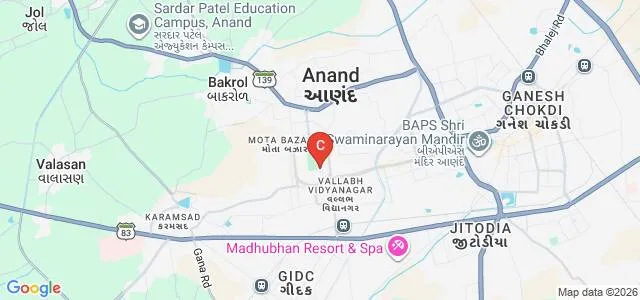 GH Patel College of Engineering and Technology, Anand Map