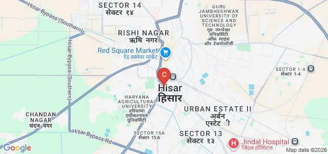 Hindu College of Education, Hisar Map
