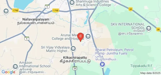 Karan Arts and Science College, Tiruvannamalai Map