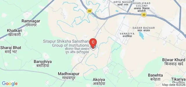 Sitapur Shiksha Sansthan Mahavidyalaya, Sitapur Map