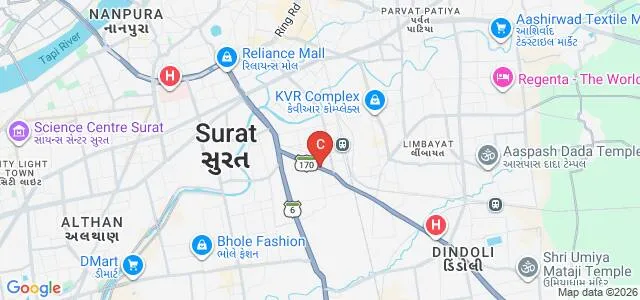 Shri Mahavir Vidyamandir Trust B Ed College, Surat Map