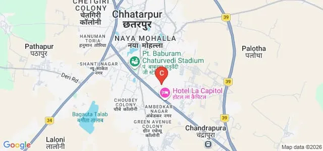 Maharaja Chhatrasal Shiksha Mahavidyalaya, Chhatarpur Map