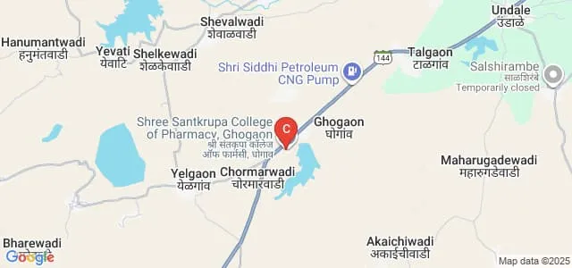 Shree Santkrupa Shikshan Sanstha's College of Pharmacy D Pharm, Ghogaon Map