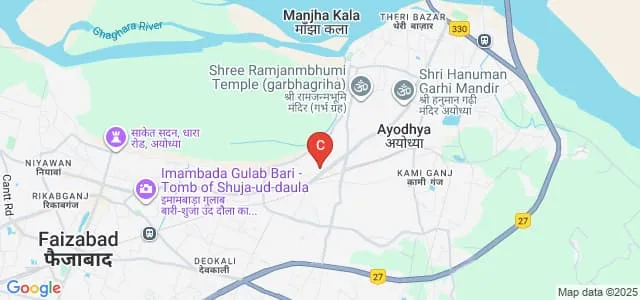 K S Saket P G College, Ayodhya Map