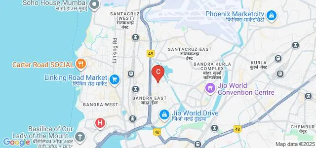 Late Bhausaheb Hiray SS Trust's, College of Architecture, Bandra Map