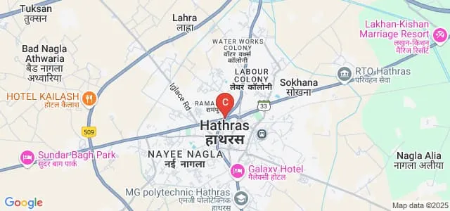 Saraswati Post Graduate College, Hathras Map