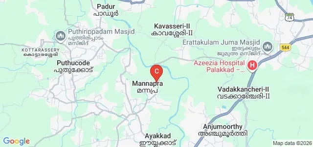 Ezhuthachan Training College, Mannapra Map