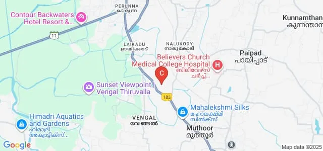 Pushpagiri College of Dental Sciences, Perumthuruthy Map