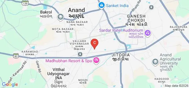 SGM English Medium College of Commerce and Management, Anand Map