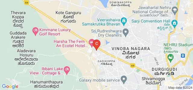 Nanjappa institute of Allied Health Sciences, Shivamogga Map