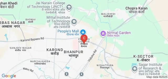 Department of Post Graduate Legal Studies, People's University, Bhopal Map
