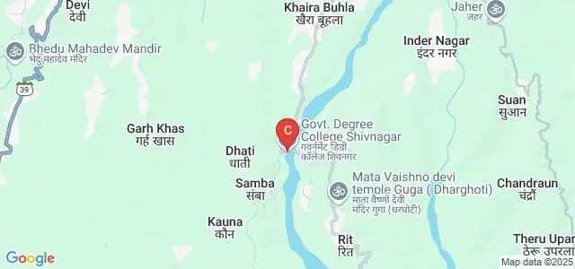 Government Degree College, Shivnagar Map