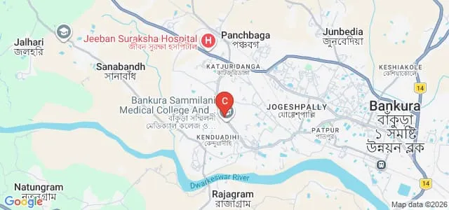 Bankura Sammilani Medical College, Bankura Map