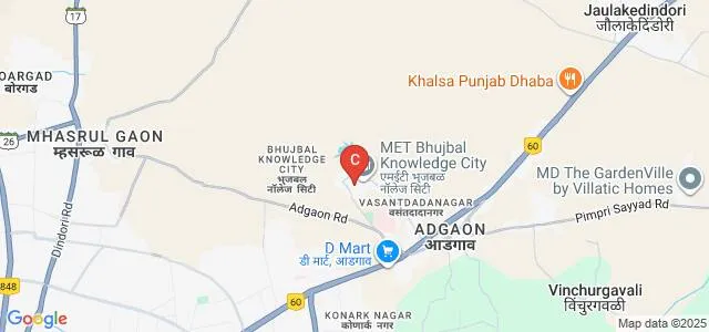 MET Institute of Technology Polytechnic, Nashik Map