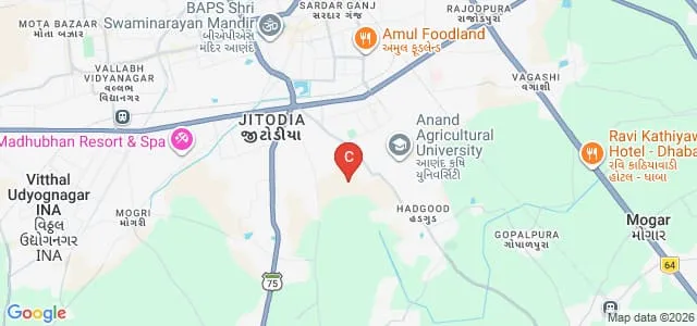 BA College of Agriculture, Anand Map