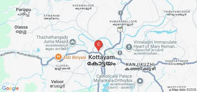 Baker College for Women, Kottayam Map