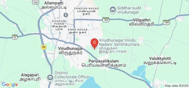 Virudhunagar Hindu Nadars Senthikumara Nadar College, Virudhunagar Map