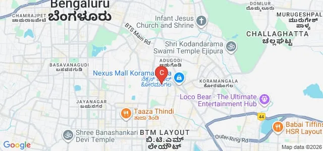 School of Law, Christ University, Bangalore Map