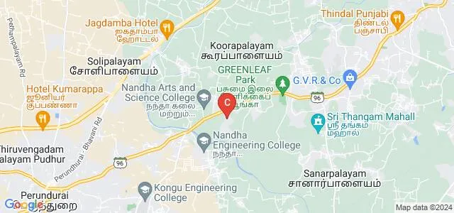 Nandha Medical College and Hospital, Erode Map