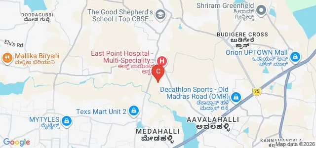 East Point College of Higher Education, Bangalore Map