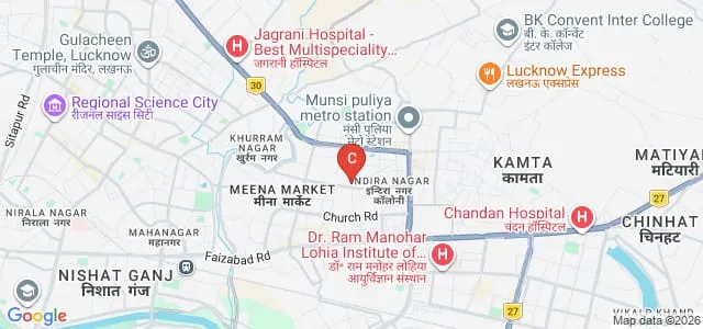 Eram Girls Degree College, Indira Nagar Map