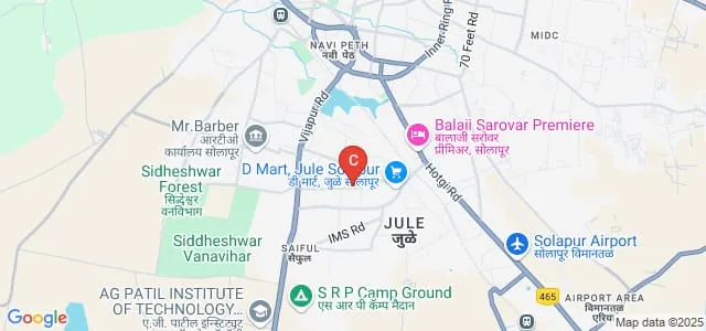 Vasundhara Kala Mahavidyalaya, Solapur Map